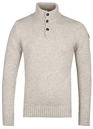 Schott NYC Homme Ploutrider4 Pull/Sweater, Beige (Naturel), XXL EU