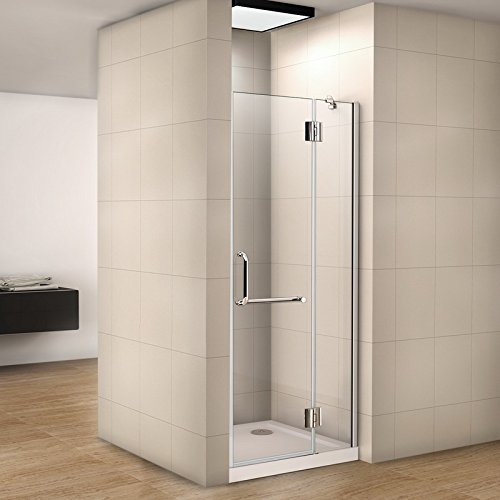 Mamparas de Ducha Puerta Abatible Parcial con Toallero Antical 8mm 100x190cm