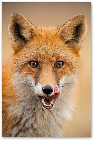 Postereck - 3483 - Fuchs, Close Up Tier Natur Jäger Fell Gesicht - Wandposter Fotoposter Bilder Wandbild Wandbilder - Poster - 4:3-81,0 cm x 61,0 cm