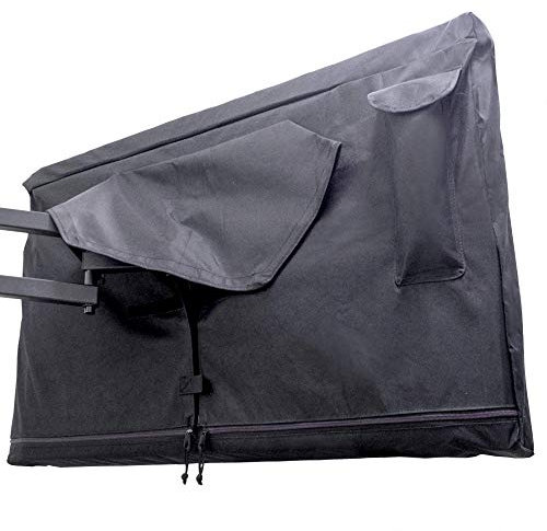 Covertecs 48-50 inch Outdoor TV Cover - with Zipper, Full Coverage, Soft Non Scratch Interior, Weather Resistant - Black