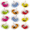 PartyPack 12 x Smile Emotion Kreisel für Kinder, Zweifärbig, Mitgebsel, Kindergeburtstag Gastgeschenke