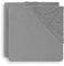 Jollein Spannbettlaken Boxspringbett Jersey 75x95cm - Sturmgrau - 2 Stück