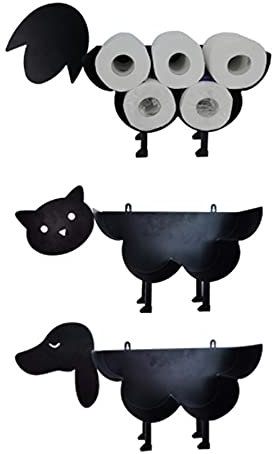 Tenglang Iron Storage Porte-Papier Mouton Chien Chat Porte-Papier hygiénique décoratif (Chat)