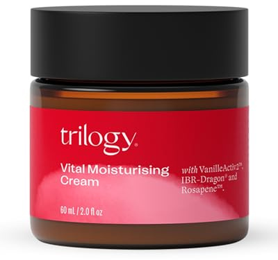 Trilogy Vital Moisturising Cream - 60 ml - Feuchtigkeitsscreme für trockene, empfindliche & müde Haut, vegan, pflegende und straffende Hautcreme, 100% natürliche Inhaltsstoffe