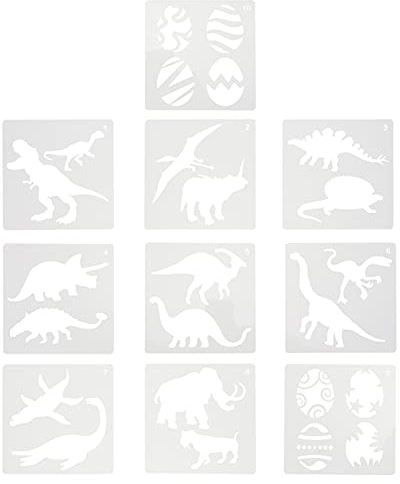 Artibetter Dinosaurier Schablonen Tier Zeichnung Vorlage Tier Schablone Kinder Malerei Vorlagen Für Steine Boden Wand Stoff Holz Scrapbooking DIY Handwerk