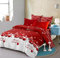 Lanqinglv Weihnachten Bettwäsche 135x200 cm Mädchen Jungen Weiß Rot Weihnachtsglocke Schneeflocke Babybettwäsche Kinderbettwäsche Bettbezug Einzelbett und 1 Kissenbezug 80x80cm mit Reißverschluss