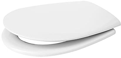 Inbagno Coprivaso dedicato per WC Azzurra Pratica, in Termoindurente Bianco, Completo di Ciambella e Cerniere Regolabili