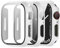Miimall 2 custodie compatibili con Apple Watch Series 6/SE/5/4 40 mm pellicola protettiva in vetro temperato, ultra sottile, protezione antigraffio in vetro di protezione per iWatch 40 mm, bianco