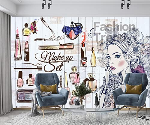 XAONUO Graffiti Wandbild Fototapete 3D Effekt Wandgemälde 350X254Cm Farbe Graffiti Mädchen Wandbild Tapete Modern Vlies Riesiges Bild Wohnzimmer Schlafzimmer Jugendzimmer Wanddekoration