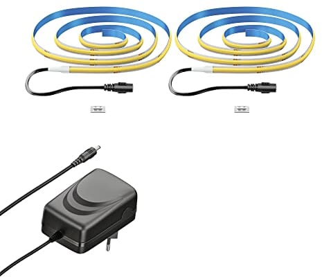 ledscom.de COB-LED Streifen JOR, 100.0cm, flach, weiß, 22,54W, je 1209lm, 2er Set inkl. Netzteil