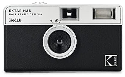 KODAK EKTAR H35 Cámara de película de Medio Marco de 35 mm, Reutilizable, sin Enfoque, Liviana, fácil de Usar (Negra) (película y batería no Incluidas)