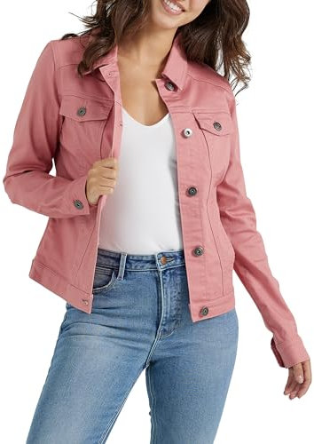 Wrangler Authentics Damen Stretch Denim Jacket Jeansjacke, Dusty Rose, M