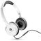 Music Sound | Headband con Cable Basic | Audífonos Auriculares Stereo Supraaurales Diadema Expandibles con Jack 3.5 mm y Micrófono - Plegable - Color Blanco