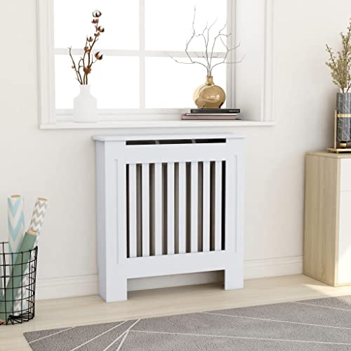 INLIFE Cubre Radiadores Modernos, Revestimiento de radiador de MDF blanco, 78 cm-5559