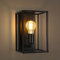 Homefire Wandleuchte Innen Wandlampe Vintage - Wandbeleuchtung Schwarz Retro Beleuchtung Flurlampe E27 Metall Industrial Style für Schlafzimmer Küche Wohnzimmer Treppenhaus - Ohne Leuchtmittel