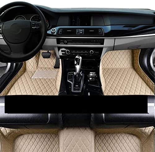 Fußmatten Auto-Fußmatten Für VW New Für Beetle Cabrio 1998–2011, Schmutzabweisende Lederpolster Auto Fußmatten (Farbe : Beige)
