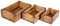 Pflanzenbox Gino 3er Set Ziegelform Aufbewahrungsbox Vintage Holzkiste aus recyceltem massiv Teak Holz mit Metallbeschlägen