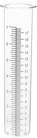 POPETPOP Pluviomètre 7 Pouces Verre Pluviomètre Extérieur Pluviomètre Remplacement Tube Transparent Jauge De Mesure De Pluie pour Jardin Yard