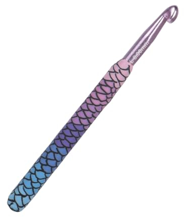 Aeelike Ergonomische Häkelnadel 8 mm, Komfortabler Meerjungfrau Häkelnadel Set mit Softclay Griff für Arthritische Hände, Bunte Aluminium Häkelnadeln 15 cm Lang zum Häkeln und Stricken für Anfänger
