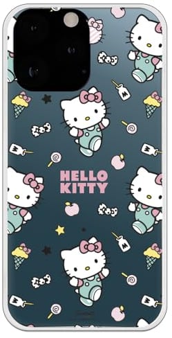 Personalaizer Transparent Flexible Silicone Case for iPhone 15 Pro with Hello Kitty Design and Stickers Pattern - Kawaii Style - TPU Case