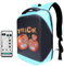 Dynamische Laptop Rucksack LED Display Schultertasche Crelander Rucksäcke personalisiertes Geschenk für Männer Frauen (blue)