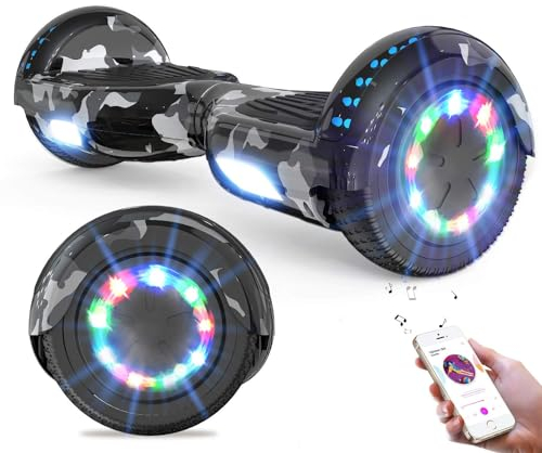 GeekMe Hoverboards 6.5”Zweimotoren 2-Rad-Hoverboards Hoverboards mit LED-Leuchten Bluetooth