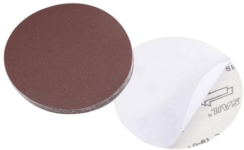 CoCud PSA Schleifscheiben, Durchmesser 5 Zoll, Körnung 120, selbstklebendes Schleifpapier - (Anwendungen: für Holz- und Metallbearbeitung), 10 Stück