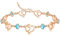 Cosie Lily Bracelet Femme Jour de la Saint - Valentin Bracelet Argent Sterling 925 Coeur Or Réglable Charms Bijoux Cadeau Cadeau Femme Jour de la Mère Diplôme
