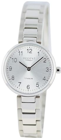 REGENT Damen Armbanduhr Analog Metallarmband Silber UR2192520 Analoguhr