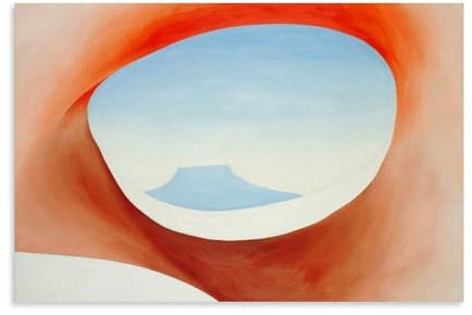 HBEOOP Georgia O'Keeffe berühmte Farbe (Pedernal – From The Ranch I), Druck, Poster, Kunstwerke, Leinwand, ästhetische Wandkunstdrucke, Heimdekoration, moderne Dekoration, 60 x 90 cm
