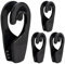 SWTHM 4PCS Marine Boat Fender Hook, Rail Mounted Boat Fender Hanger Boat Fender Positioning Hook Fits for φ2.5CM Rail & Rope up to φ3.4CM Marine Boat Hook Accessories (Black)