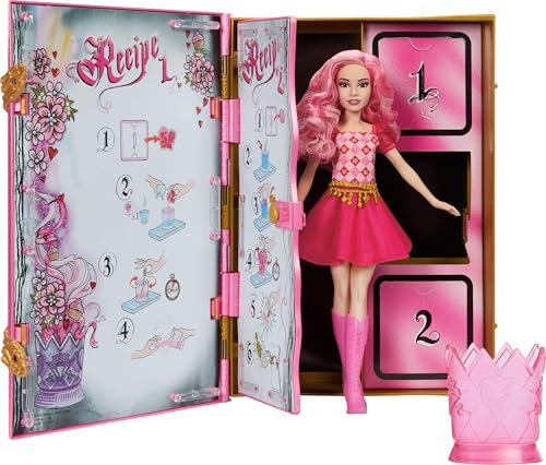 Mattel Disney Descendants - The Rise of Red Doll & Playset, The Sorcerer's Cookbook with Bridget, Young Queen of Hearts, Reveals with Fizz & Slime