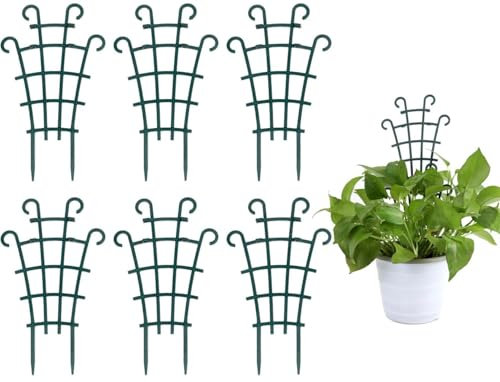 Fokroin 6Pièces Plantes Grimpantes Support, Treillis pour Plantes en Pot, Treillis de Jardin pour Plantes, Mini Supports Plantes Grimpantes pour Plantes Grimpantes et Vignes