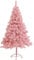 YPDOPORA Rosa Beflockter Weihnachtsbaum, Künstlicher Weihnachtsbaumschmuck Für Den Innenbereich, Einfacher Aufbau, Für Zuhause, Büro, Party-Dekoration Für Drinnen Und Draußen,5FT