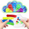 SPERMUOY Sensorisches Spielzeug Fidget Toy zum Sortieren der Farben,Anti Stress Spielzeug Pfau Sensorisches Spielzeug, Squeezable Fidget Spiel für ADHS und Autismus