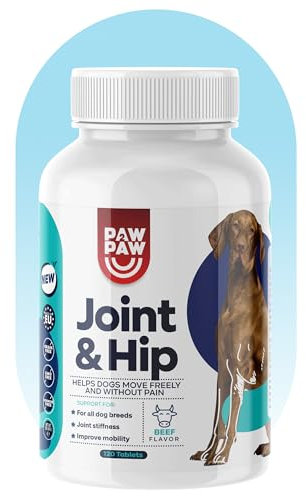 Paw2Paw Hüft- und Gelenktabletten für Hunde - gelenktabletten Hund, gelenk- & knochenschutz für Hunde- Glucosamin KCI 250mg grünlippmuschel Hund Joint Care für Hunde, Hunde Gelenke Tabletten