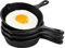 WOPPLXY 4PCS Mini Cast Iron Skillet, 4 Inch Small Frying Cast Iron Pan, Iron Egg Skillet Metal Pans for Kitchen, Restaurant