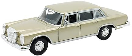 Mercedes-Benz 600 1963 Modellauto aus Metall Modell Auto mit Rückzugmotor Spielzeugauto Welly 4-Varianten 32 (Beige-Metallic)