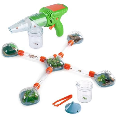 PLAY Insekten Kinder Forschenset, Entdecker Set, Mit Insektenfänger, Insektenlebensraumröhre, Beobachtungsbecher und Pinzetten, Adventurer Set Geschenke für 3 4 5 6 7 8+ Kinder