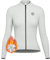 INBIKE Cycling Jersey Long Sleeve for Women, Thermal Fleece Lined Bike Jersey with 3 Pockets, Moisture Wicking, Lightweight, White, M