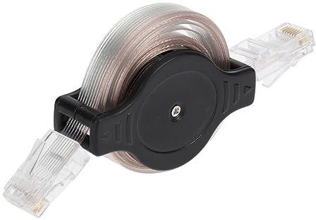 jojofuny 1.5m Mini Network Cable High Speed Ethernet Retractable Long Ethernet