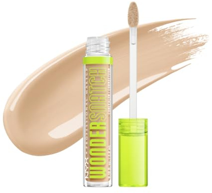 NYX Professional Makeup, Wonder Snatch Concealer, flüssig-cremige Formel, soft-mattes Finish, wasserfest, färbt nicht ab, spendet bis zu 24 Stunden Feuchtigkeit, vegane Formel, 10 Light Beige, 3,5 ml