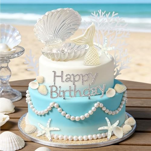 Meerestier Tortendeko Geburtstag Ozean Kuchen Deko Meerestier Kuchendeko | Meerestier Tortendeko Geburtstag Ozean Themen Kuchen Deko Meerestier Kuchen Topper für Unter Meer Themen Babydusche Party