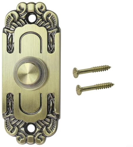 Bordfly Kabelgebundene Türklingel Mit LED-Licht, Antik-Bronze Taster Für Außenbereich, Eisen Haustür-Knopf Für Wandmontage, Wetterfestes Design Für Vorder- Und Garagentor