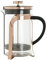 Premier Housewares Cafetiere Coffee Maker Clear Glass French Press Coffee Maker Rose Gold Frame Stainless Steel Coffee Caffettiera 19 x 17 x 11 Cm