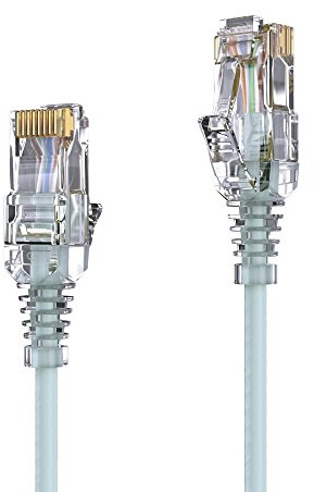 PureLink MC1501-030 CAT6 Netzwerkkabel UTP (10/100/1000 Mbit/s), extra dünn mit 2X RJ45 Stecker, Patchkabel für Switch, Modem, Router, Patchpanels, Patchfelder, 1-er Set, 3,00m, grau