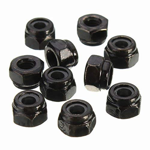 Alamor Cs1 10Pcs in Acciaio al Carbonio Autobloccante Dado Esagonale in Nylon Dado di Bloccaggio M2/M 2.5/M3/M4/M5/M6/M8 - M5