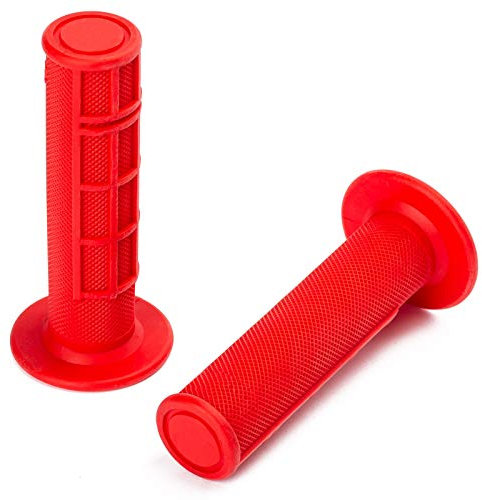 Embouts Guidon Poignée Motocross Moto Caoutchouc Scooter Universel A-Pro Rouge