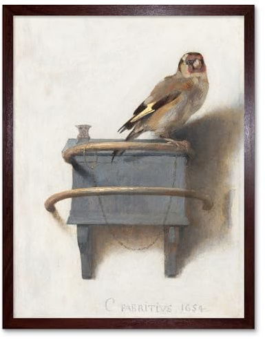 Fabritius The Goldfinch Bird Animal Nature Painting Art Print Framed Poster Wall Decor 12x16 inch