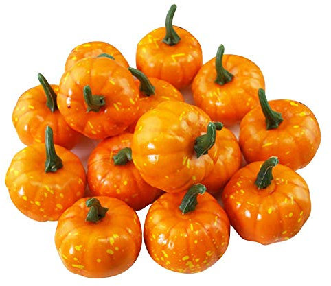 Halloween Decorative Ornamental Squash Autumn Decorations Artificial Pumpkins Fake Gourds for Home Kitchen Decor Halloween Thanksgiving Small Pumpkin Sets